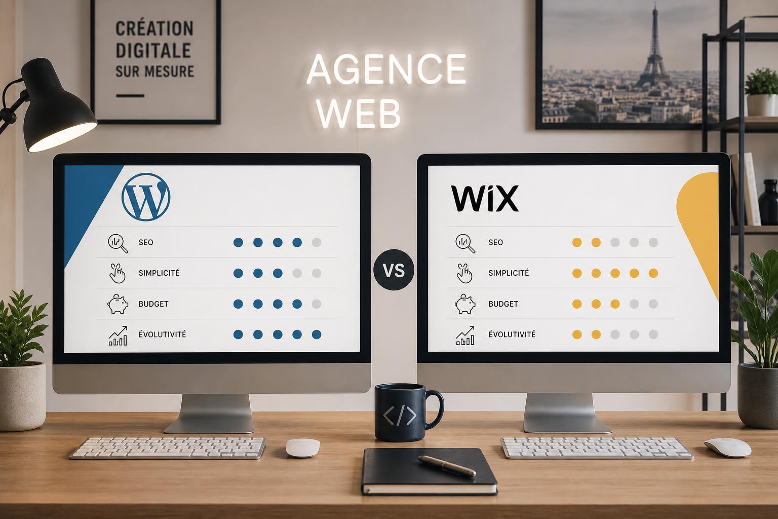 Comparaison entre WordPress et Wix pour choisir un CMS professionnel