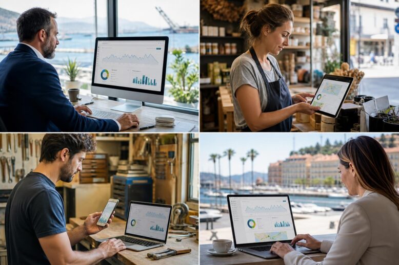 Professionnels développant leur visibilité locale sur Google à Toulon