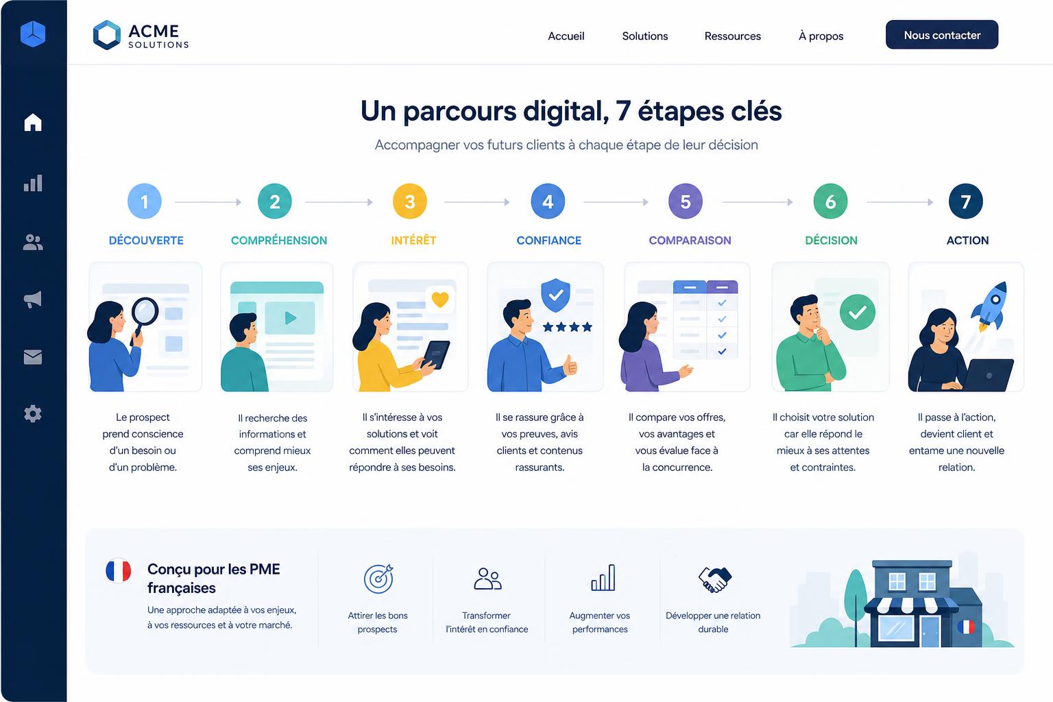analyse du parcours client et des points de réassurance
