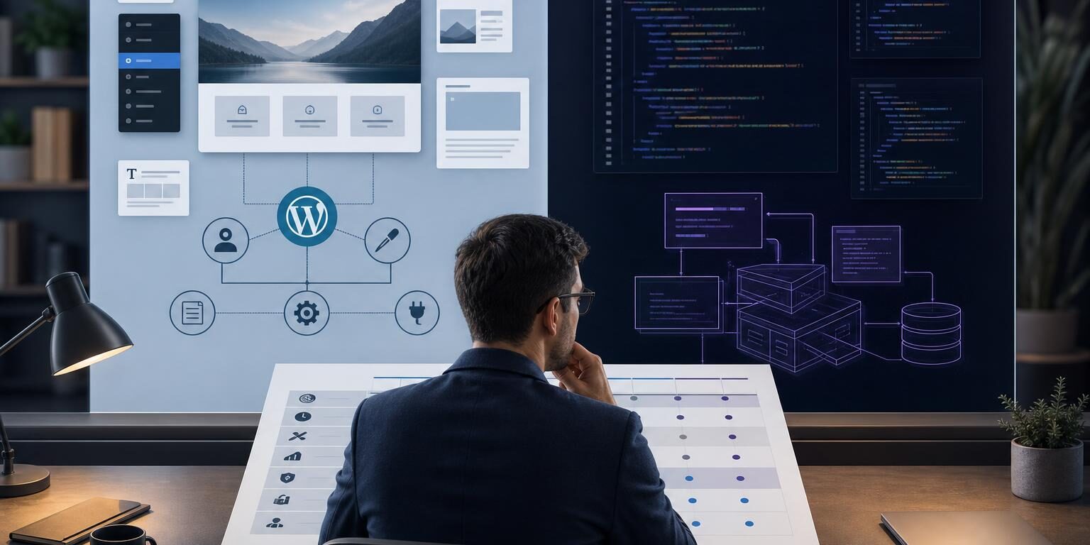 WordPress ou développement sur mesure comparés selon les besoins d’un site internet professionnel