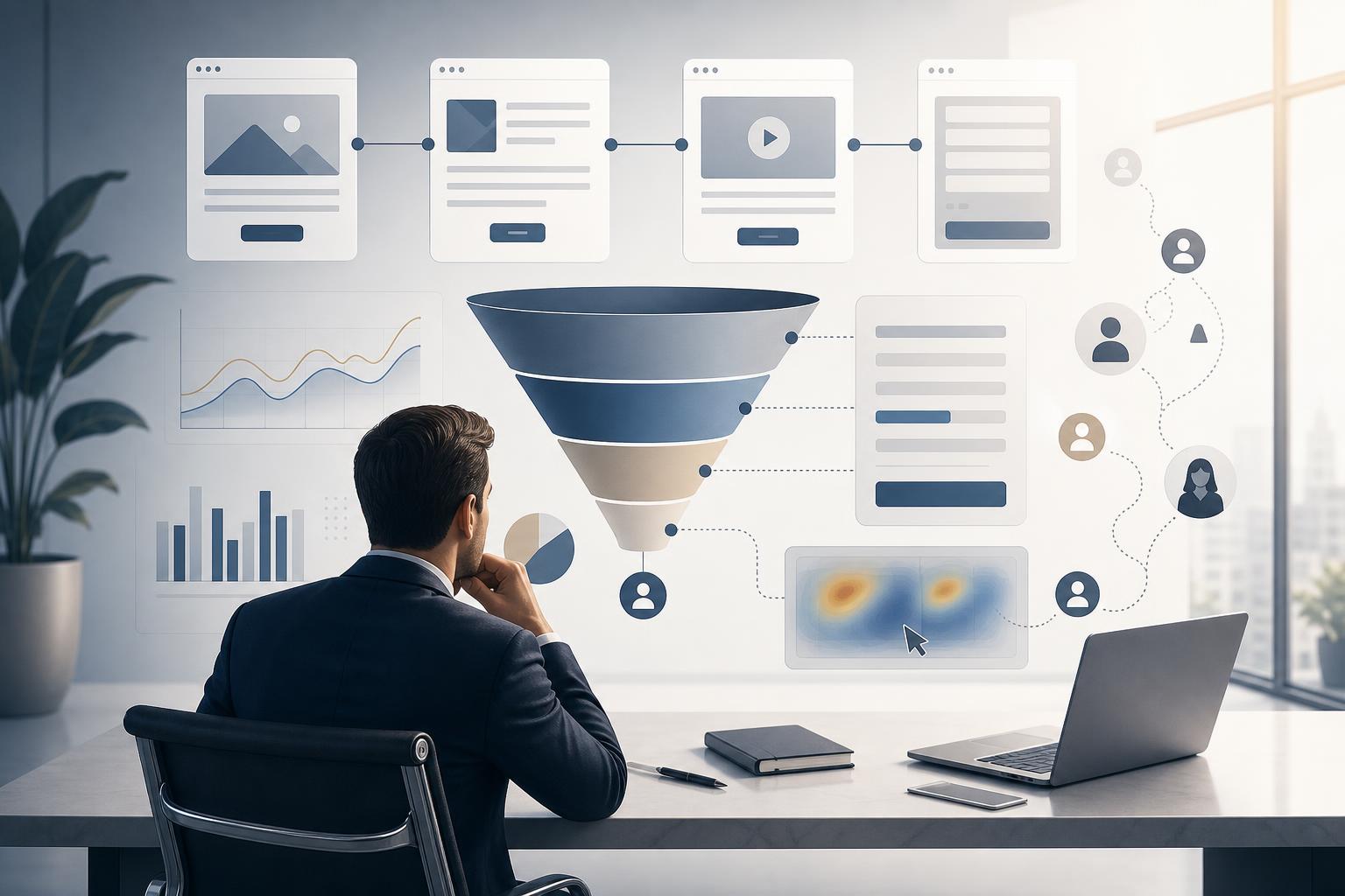 analyse du parcours de conversion et des comportements visiteurs