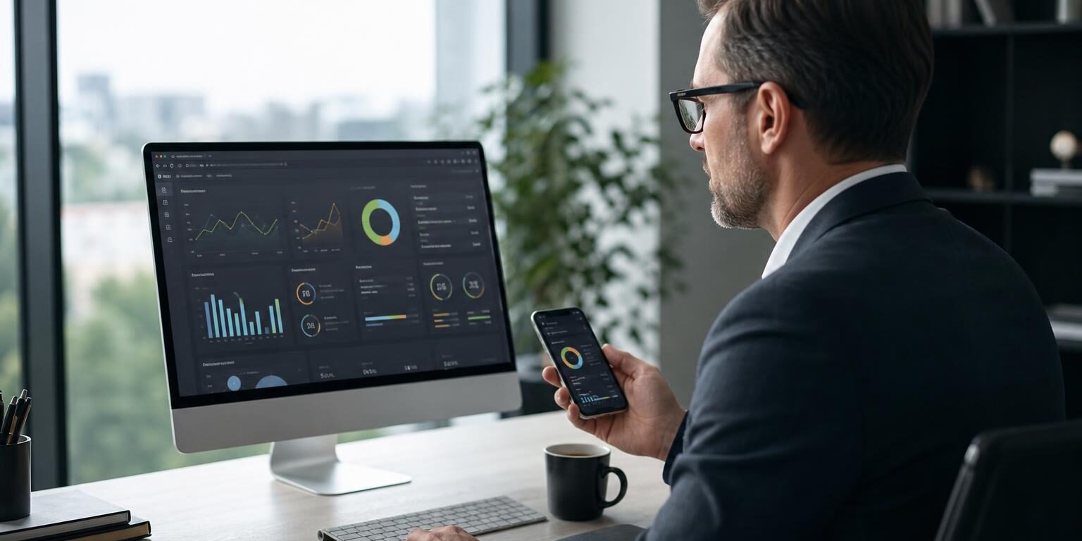 Dirigeant évaluant le design, l’UX, le SEO et la conversion d’un site internet performant