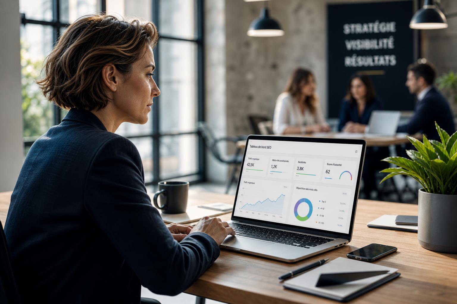 dirigeant analysant la visibilité en ligne des PME