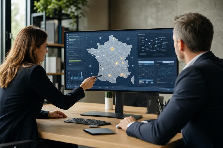 Consultants analysant une stratégie pour créer des pages locales SEO en France